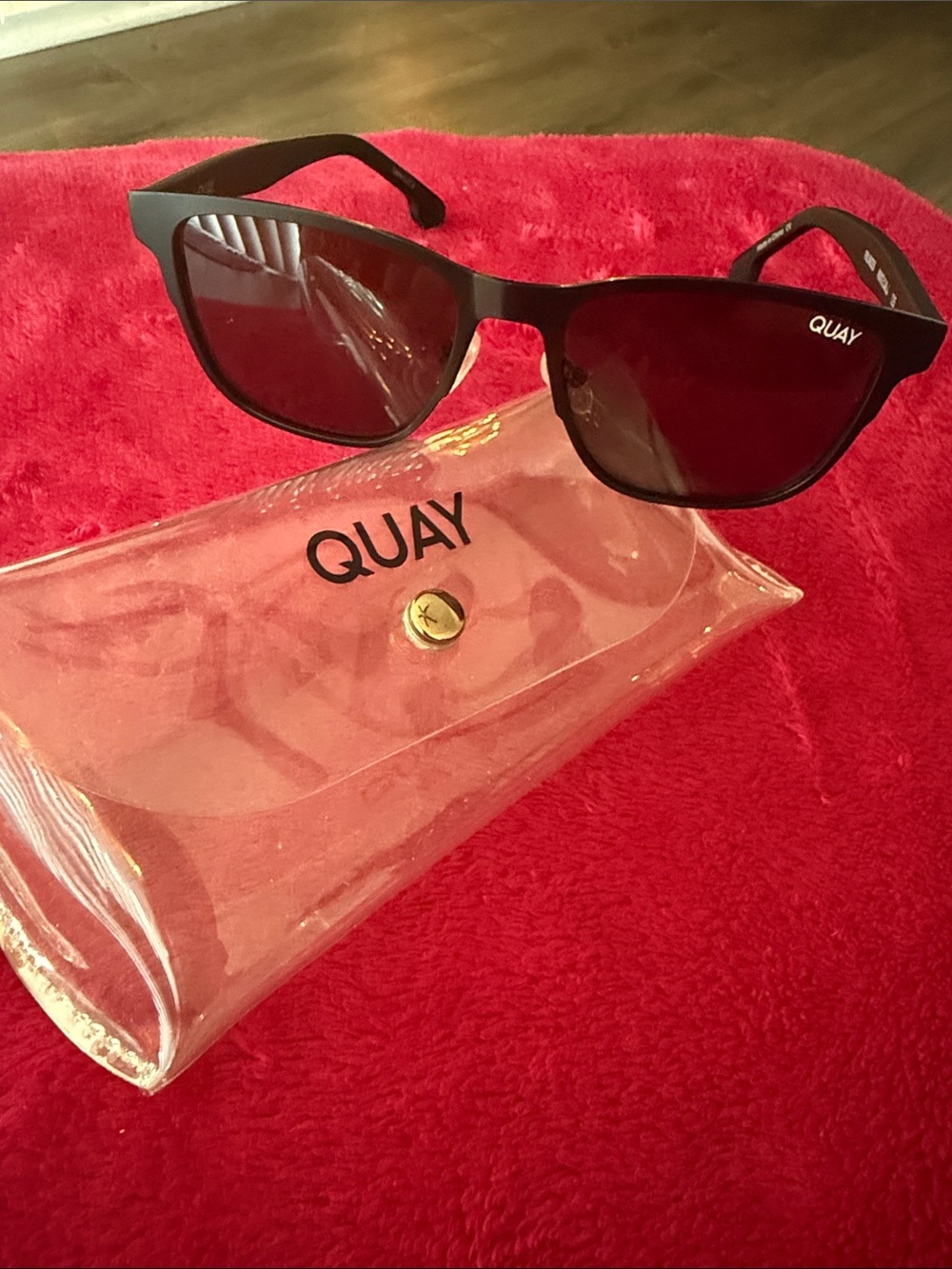 Quay Australia Black Frame Sunglasses with Dark Lenses